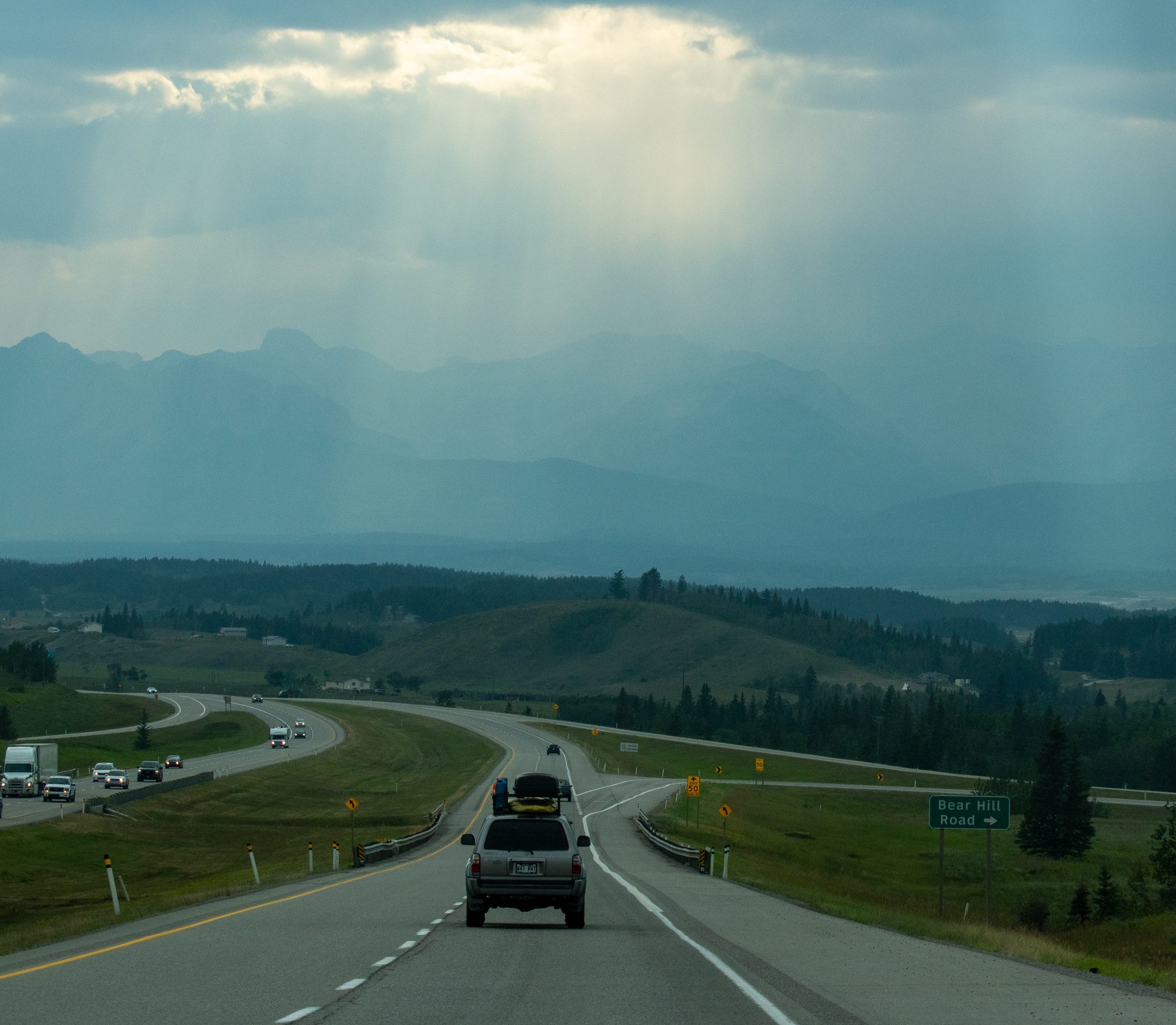 Sunbeams on the Trans-Canada