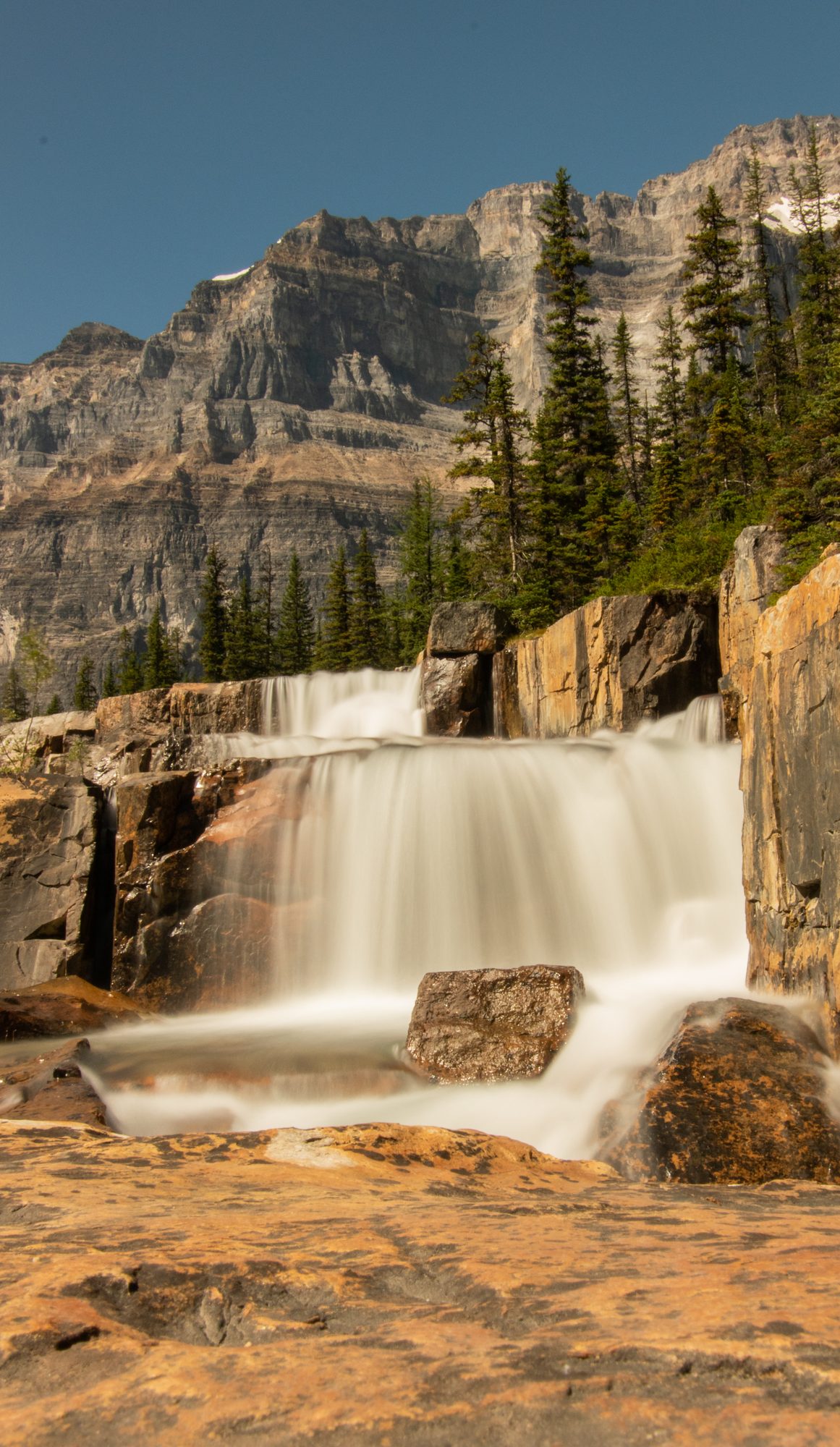 Cascading Falls Below the Peaks