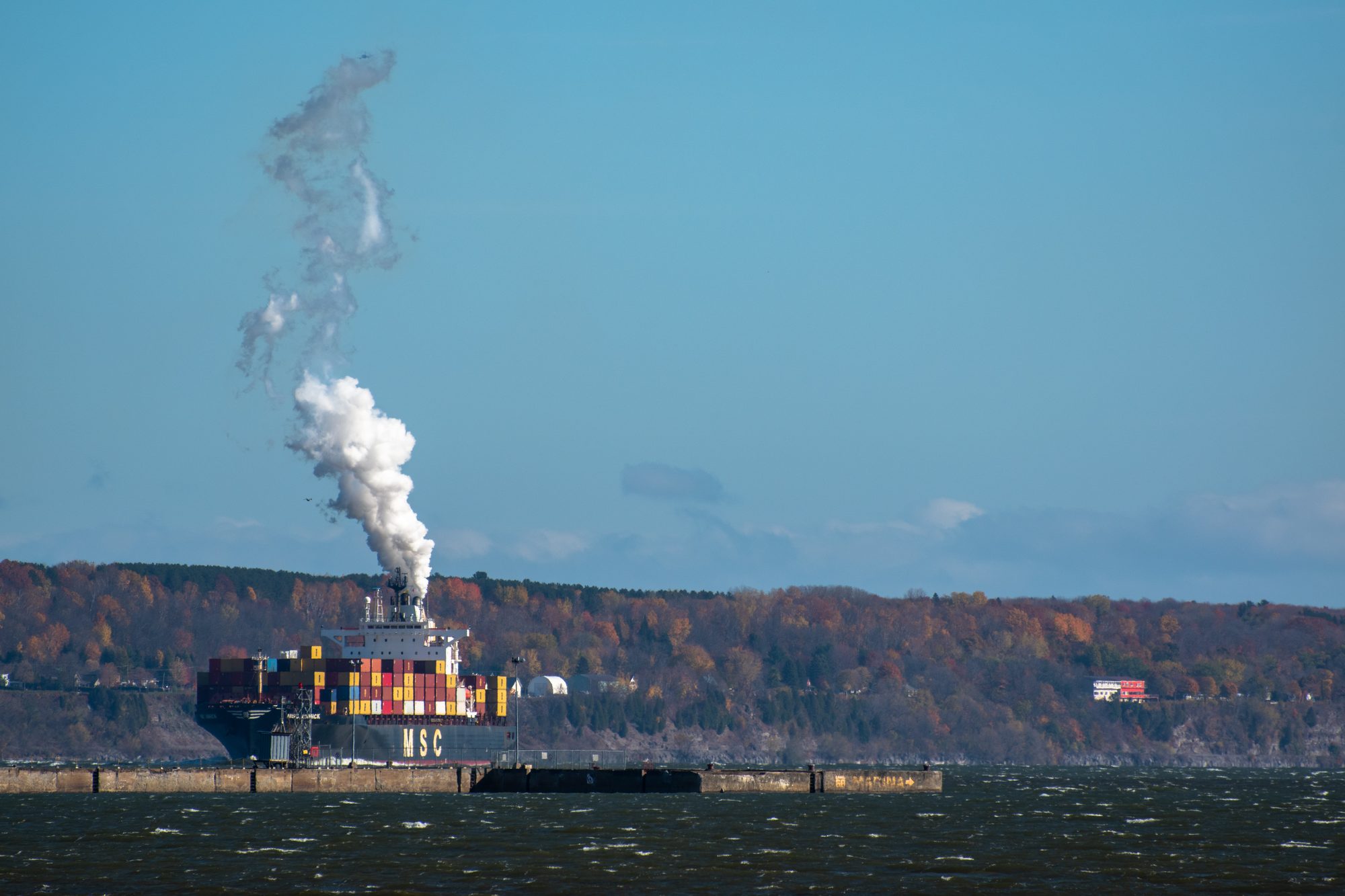 MSC Freighter on the St. Lawrence